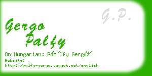 gergo palfy business card